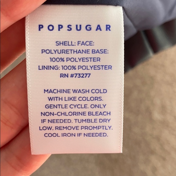 NWOT Navy Leather Jacket - Picture 5 of 5